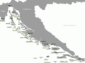 Mappa Isole di Croazia